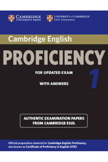 Cambridge English Proficiency 1 for Updated Exam (2013) Student's book with answers