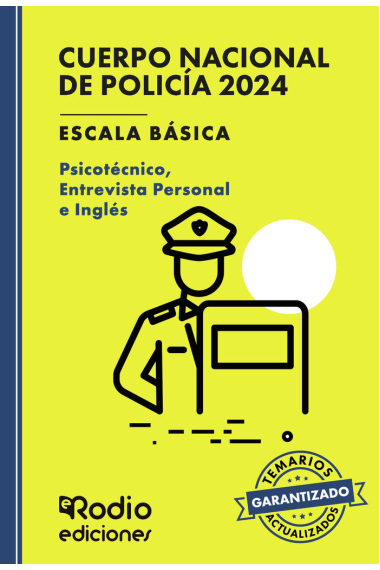 CUERPO NACIONAL DE POLICIA 2024 ESCALA BASICA. PSICOTECNICO