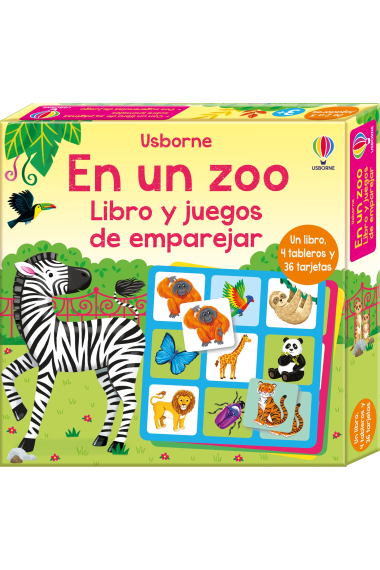 En un zoo (libro y juegos de emparejar)