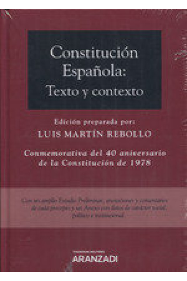 Constitución Española: texto y contexto (Papel + e-book)