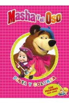 Masha y el oso. Pinta y colorea