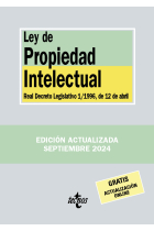 Ley de Propiedad Intelectual. Real Decreto Legislativo 1/1996, de 12 de abril, de 3 de julio (2024)