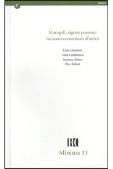 Maragall, alguns poemes. Lectura i comentaris d'autor