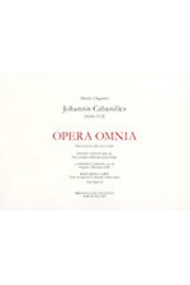 Opera Omnia. Johannis Cabanilles (1644-1712). Volum X