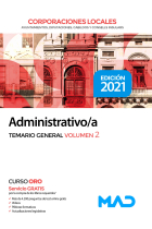 Administrativo/a de Corporaciones Locales Temario General Volumen 2 (2021)