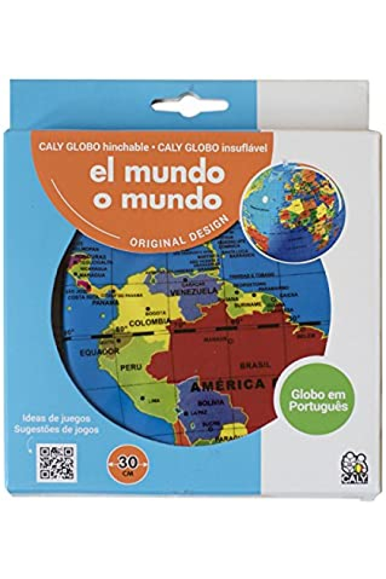 Esfera del mundo hinchable 30 cm castellano