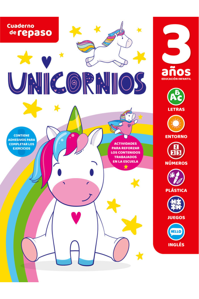 CUADERNO TEMATICO LUMINISCENTE 3 AÑOS UNICORNIOS