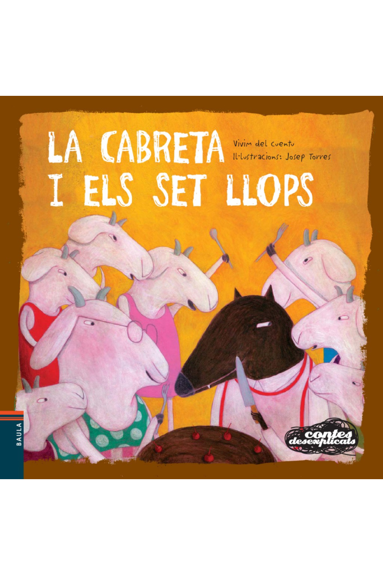 La cabreta i els set llops (lletra lligada)