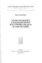 Studi onomastici e sociologici sull'Etruria arcaica: il caso di Caere