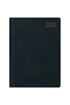 AGENDA 2025 BLACK BOLSILLO CUBIERTA PLASTICO DP 10,2X14,2CM