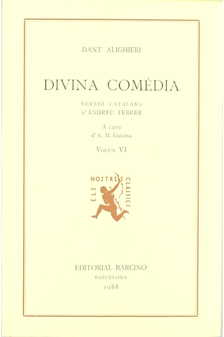 Divina Comedia VI (Versió catalana d'Andreu Febrer)