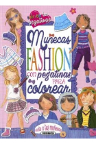 Muñecas fashion con pegatinas para colorear