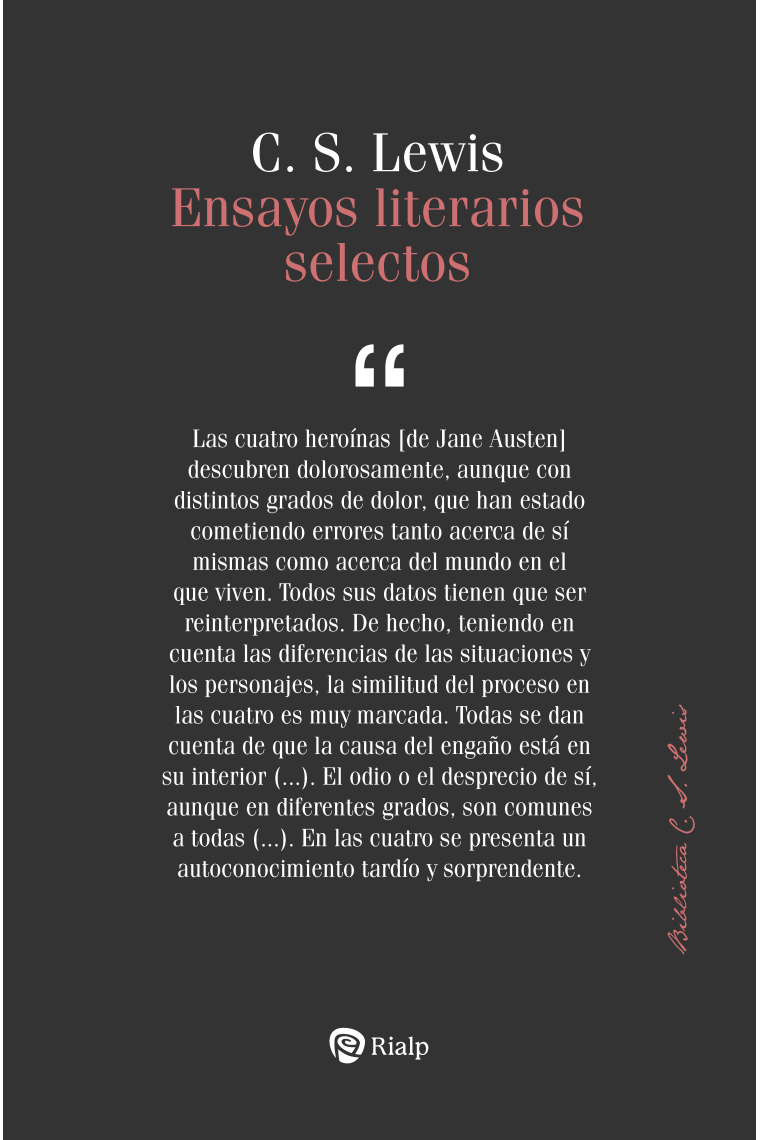 Ensayos literarios selectos (Prefacio y edición de Walter Hooper)