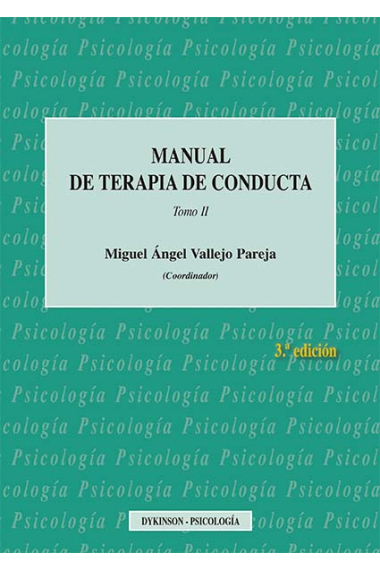 Manual de terapia de conducta, Vol. 2 (2016)