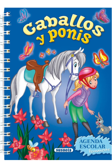 Agenda escolar permanente - Caballos y ponis