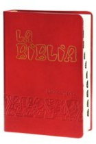 La Biblia Latinoamérica [letra grande] simil-piel roja, con uñeros