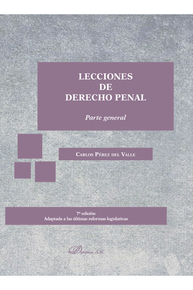 Lecciones de Derecho Penal. Parte general