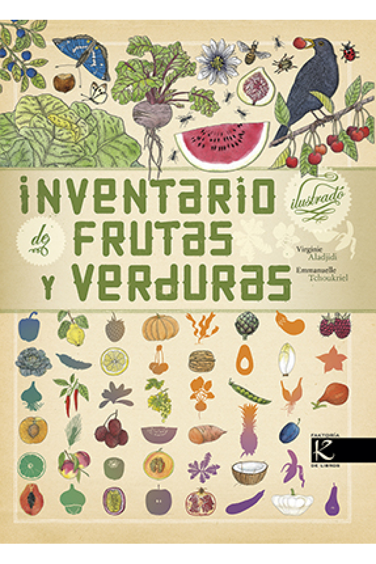 Inventario ilustrado de frutas y verduras