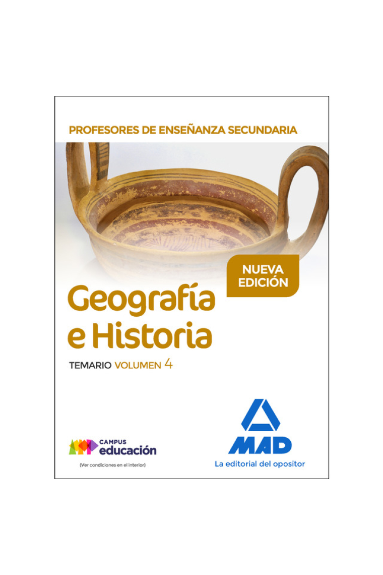 Profesores de Enseñanza Secundaria Geografía e Historia Temario volumen 4