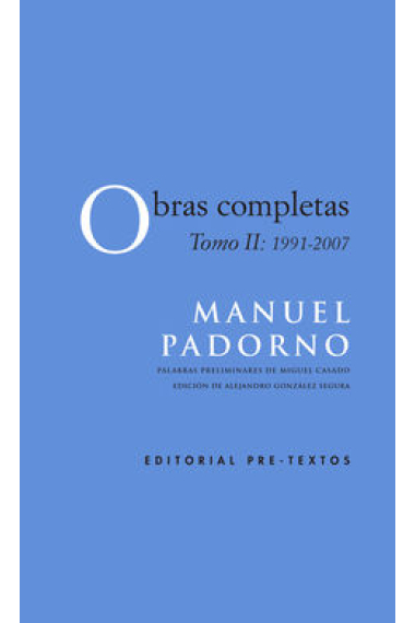 Obras completas. Tomo II: 1991-2007