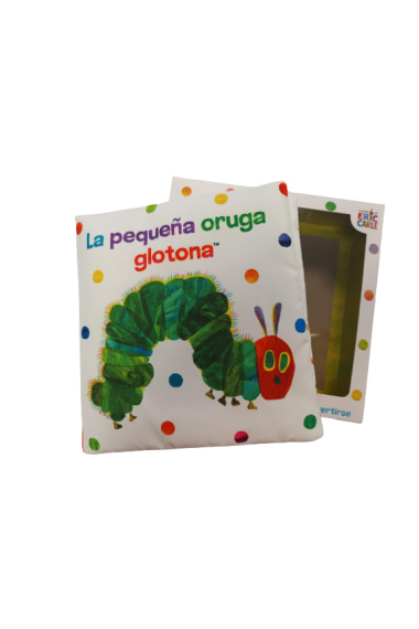 La pequeña oruga glotona. Libro de tela para abrazar. Un libro de tela sensorial.