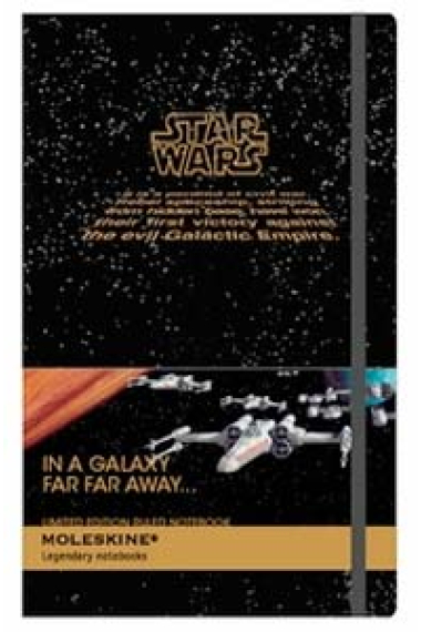 Moleskine* Cuaderno STAR WARS Liso Large (cartoné-negro)