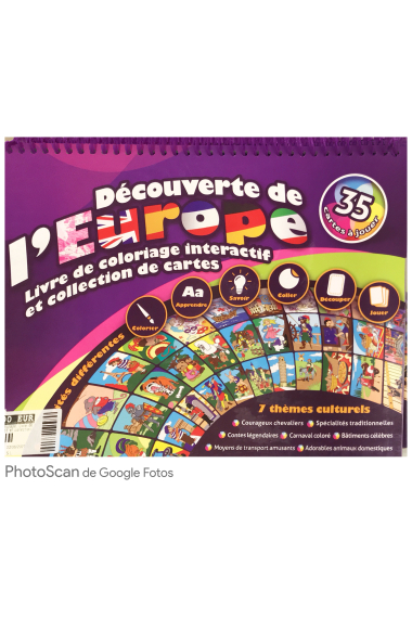 Découverte de l'Europe. Livre de coloriage interactif et collection de cartes