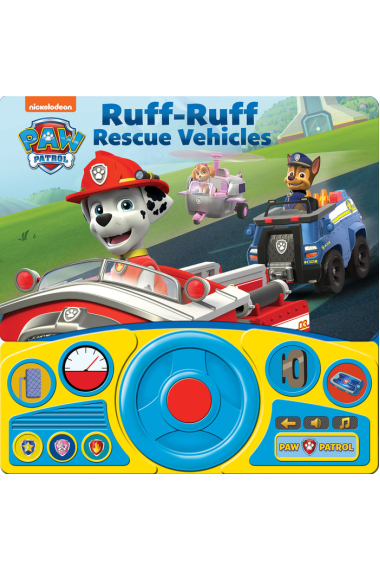 STEERING WHEEL BOOK PAW PATROL RUFF RUFF RESCUE VEHICLES