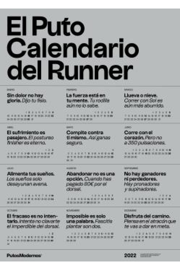 El Puto Calendario del Runner 2022