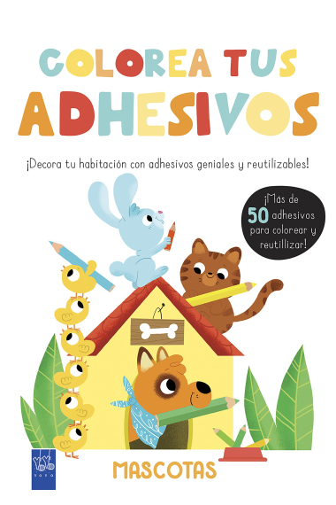 Colorea tus adhesivos. Mascotas