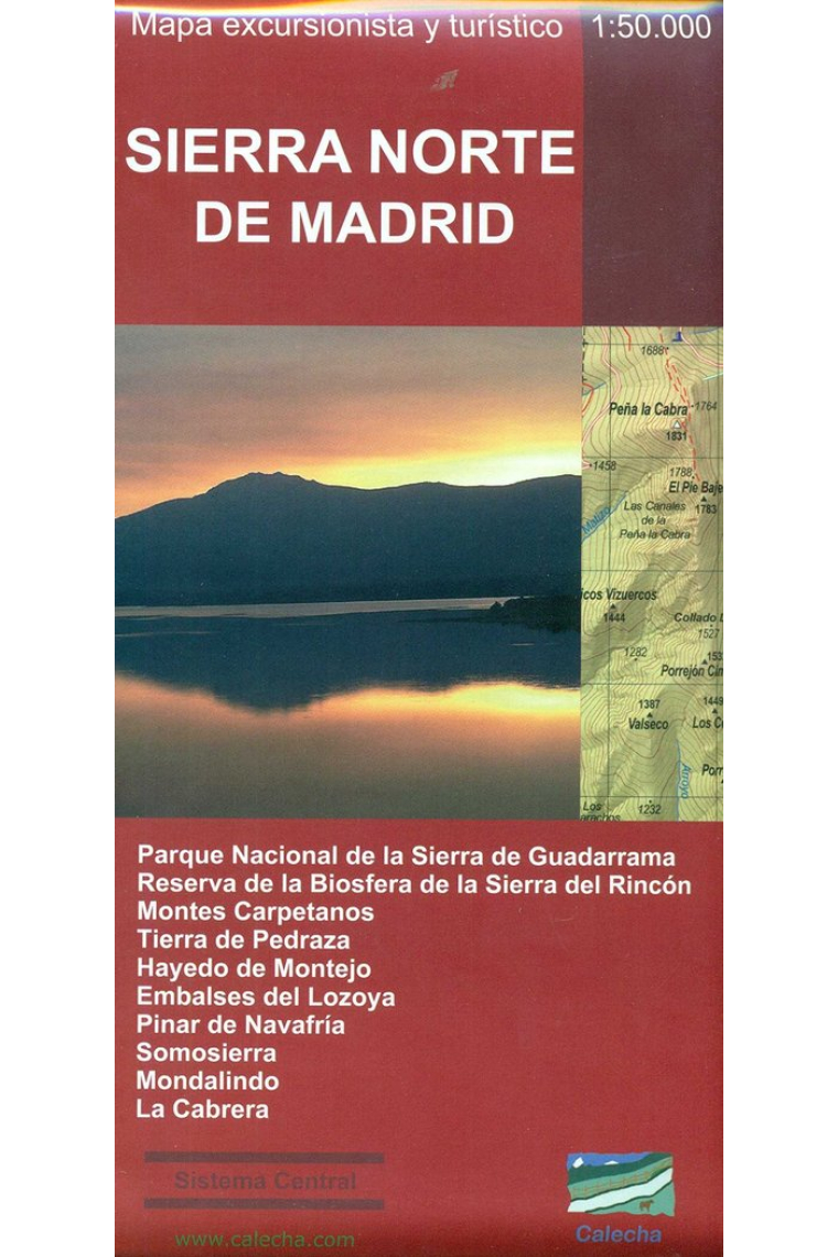 SIERRA NORTE DE MADRID. MAPA EXCURSIONISTA Y TURÍSTICO