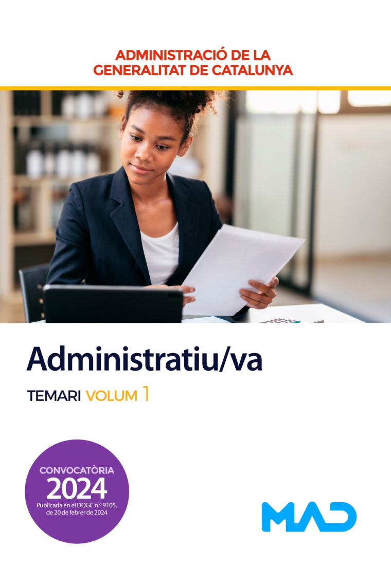 Administratiu Generalitat de catalunya Temari Volum i