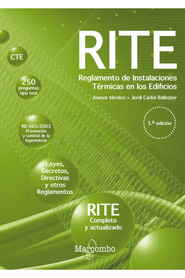 RITE. Reglamento de Instalaciones Térmicas en los Edificios (4a edición)