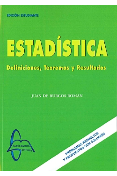 Estadística. Definiciones, teoremas y resultados