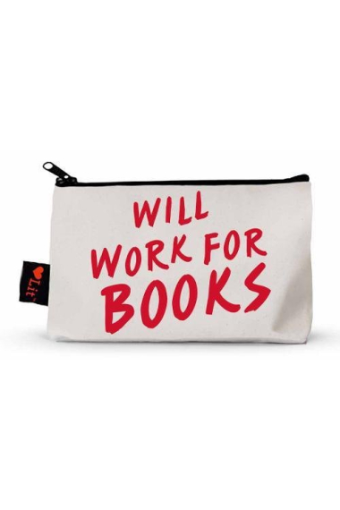 Will Work For Books Pencil Case