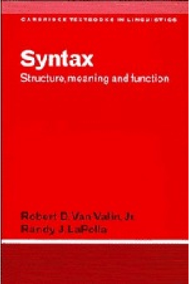 Syntax. Structure, meaning and function