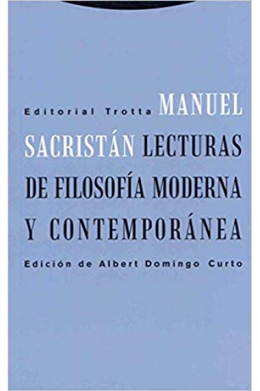 Lecturas de filosofía moderna y contemporánea