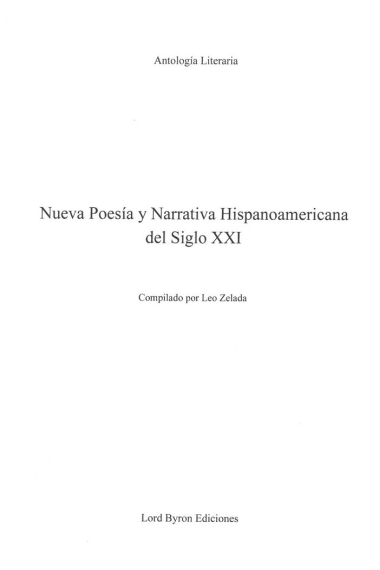 Nueva Poesía y Narrativa Hispanoamericana del Siglo XXI