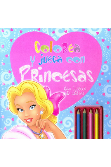 Colorea y juega con princesas (con lápices de colores)