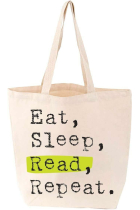 Eat Sleep Read Repeat Tote: LoveLit Tote Bag