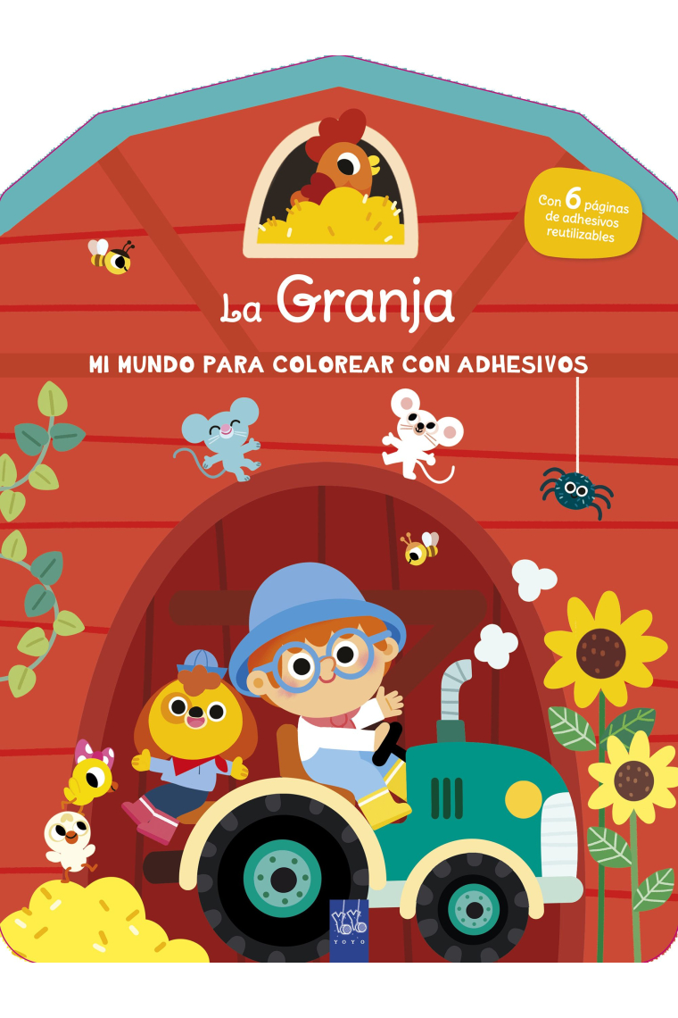 MI MUNDO PARA COLOREAR CON ADHESIVOS.  LA GRANJA