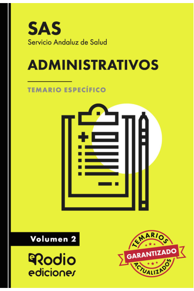 ADMINISTRATIVOS DEL SAS 2023 TEMARIO ESPECIFICO VOLUMEN 2.