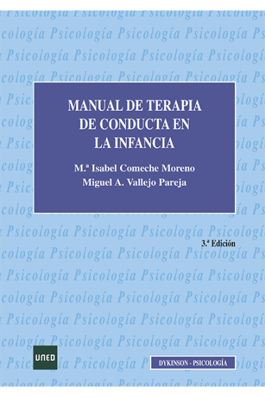 Manual de terapia de conducta en la infancia