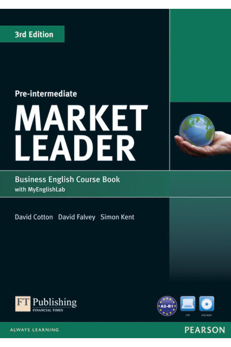 Market Leader 3rd Edition Pre-Intermediate Coursebook with DVD-ROM andMy EnglishLab Student online access code Pack