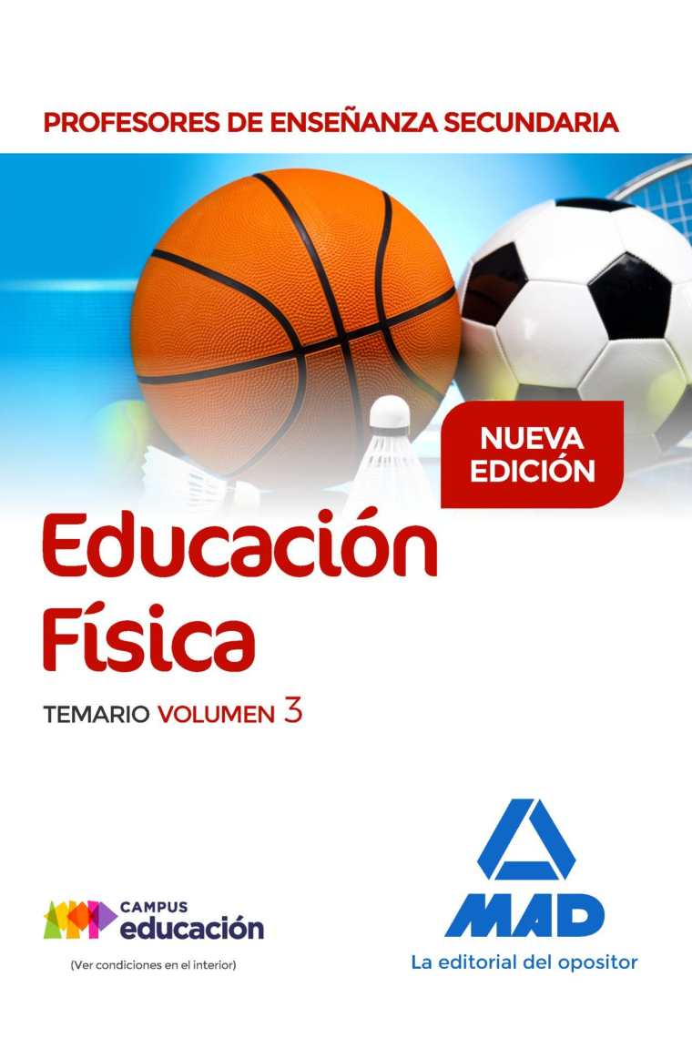 Profesores de Enseñanza Secundaria Educación Física Temario volumen 3