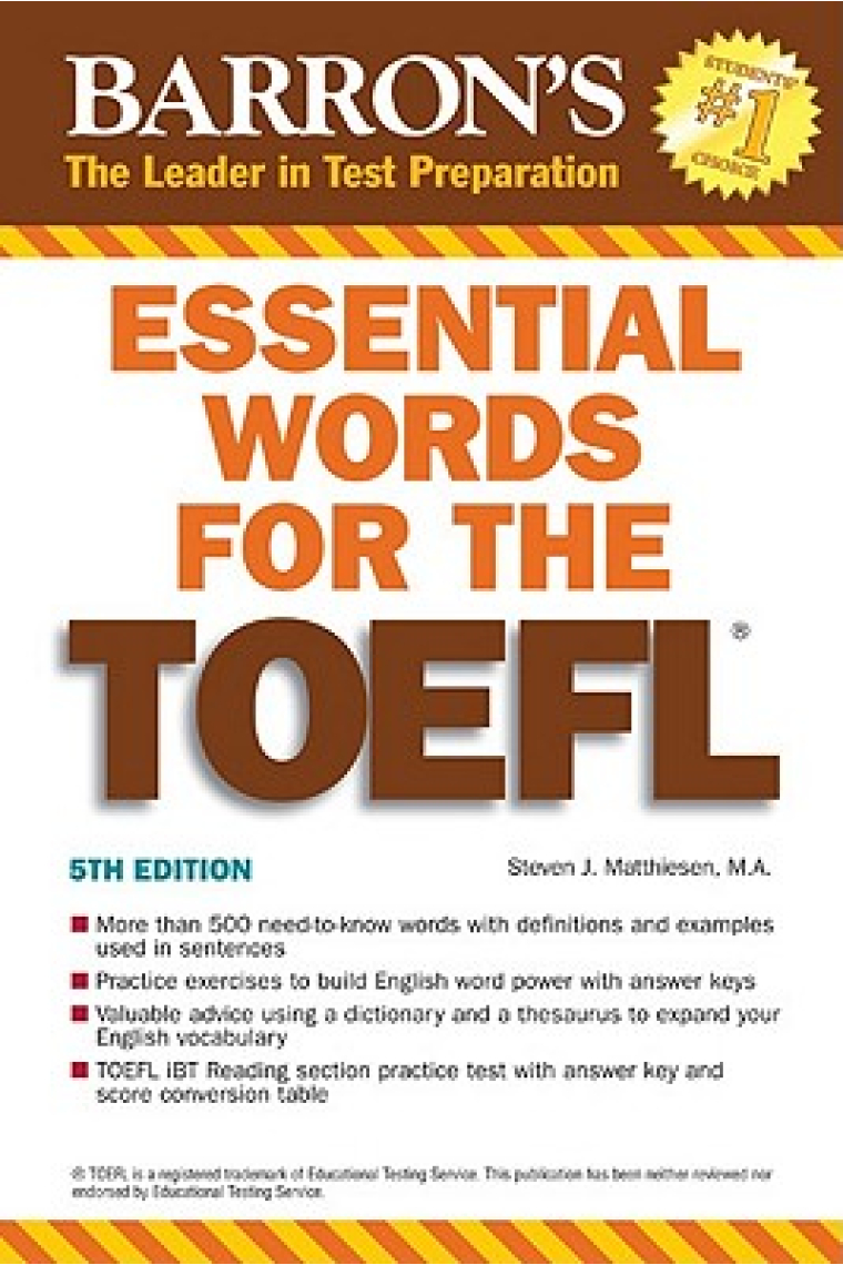 Essential Words for the TOEFL. 5th edition