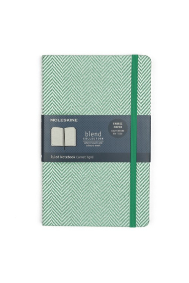 Moleskine* Libreta Rayada acabado Textil Large (cartoné-verde)