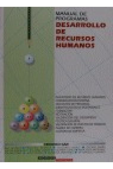 Manual de programas de desarrollo de recursos humanos.