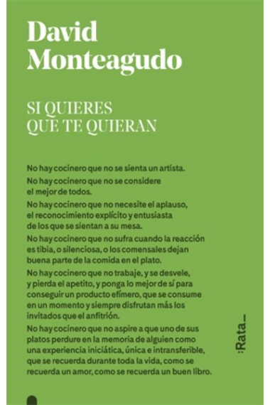 Si quieres que te quieran