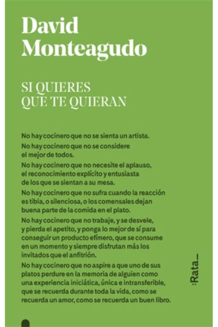 Si quieres que te quieran